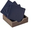Square Coaster Set in Blue