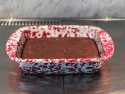 Square Trays in Red Swirl, Set of 2