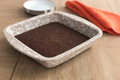 Square Trays in Taupe Swirl, Set of 2