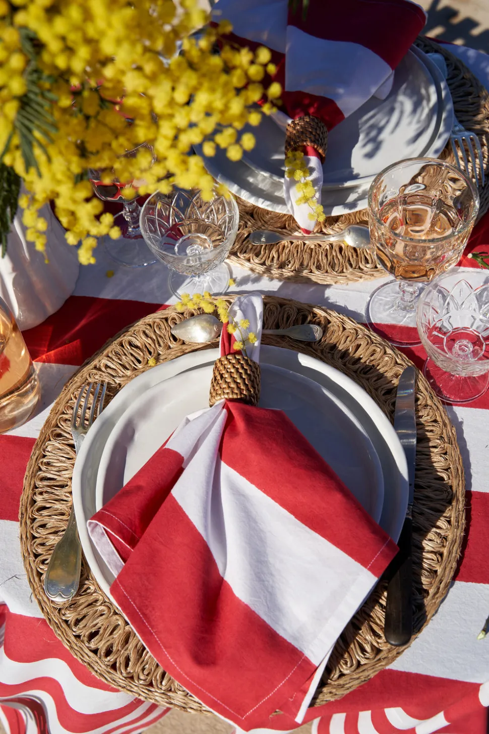 St. Tropez Napkins in Red, Set of 6