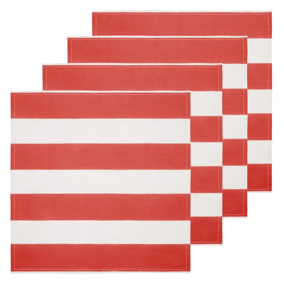 St. Tropez Napkins in Red, Set of 6