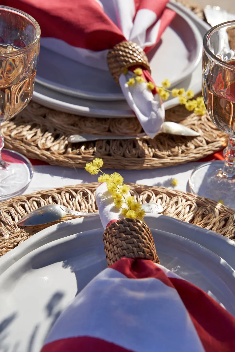 St. Tropez Napkins in Red, Set of 6