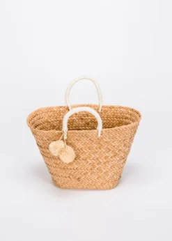 St. Tropez Pom Pom Straw Tote