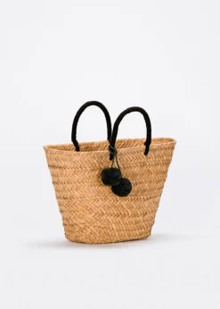 St. Tropez Pom Pom Straw Tote