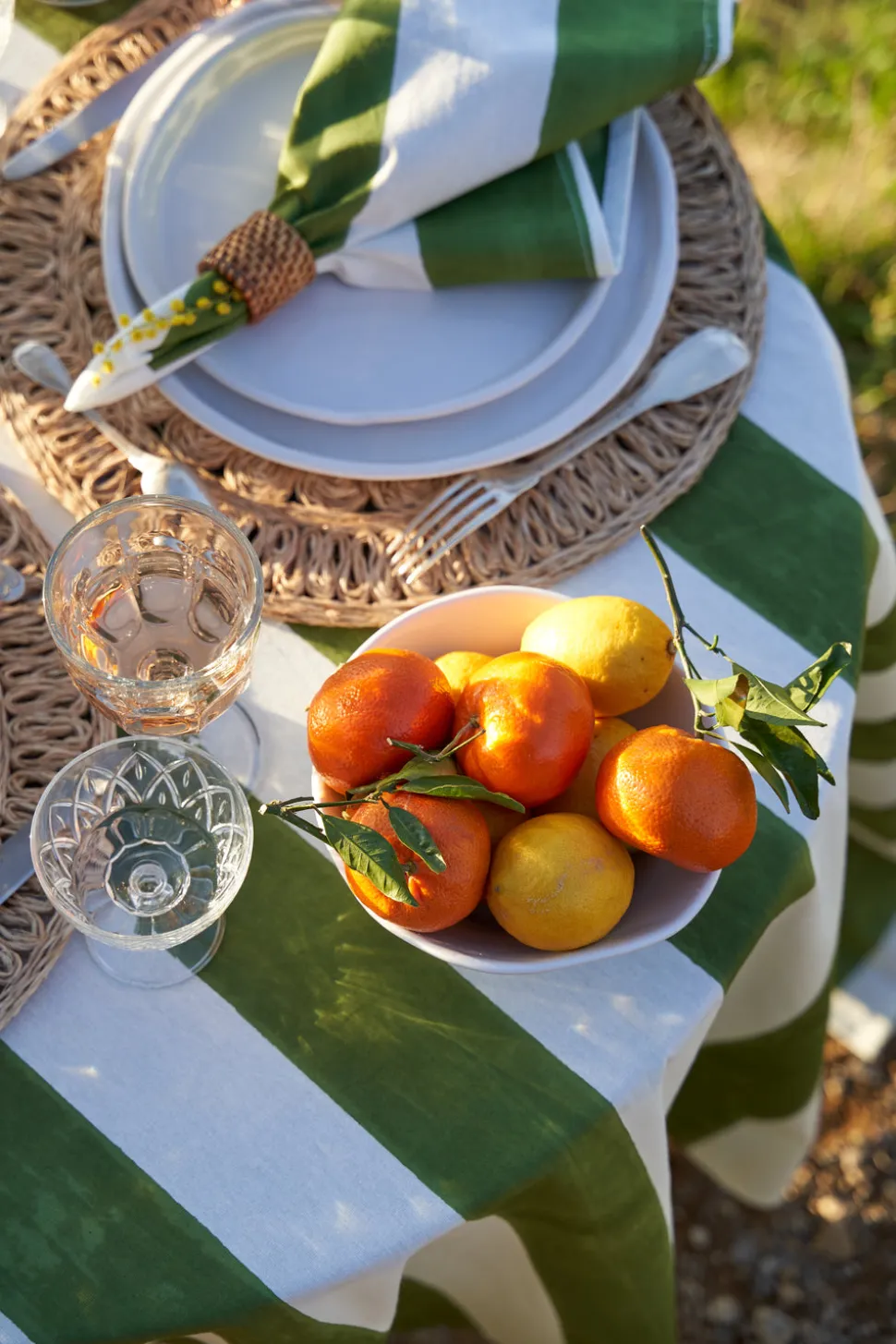 St. Tropez Tablecloth in Vert