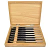 Stainless Steak Knife Set in Olivewood Presentation Box, Set of 8