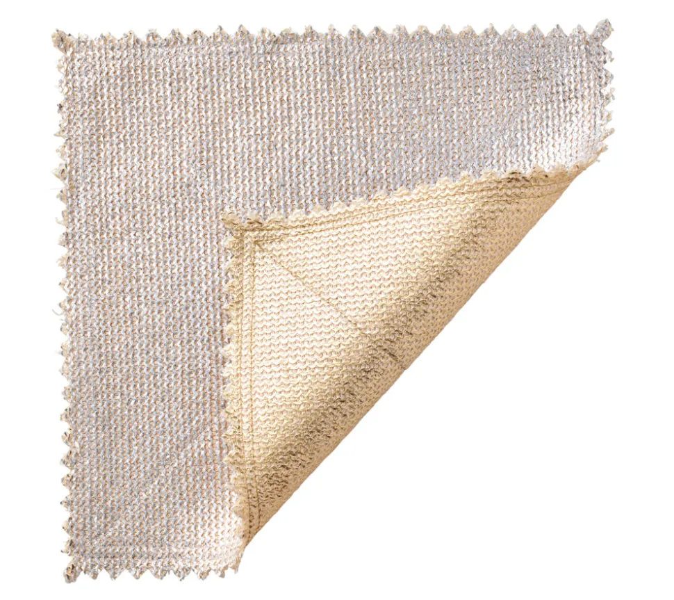 Stamped Reversible Placemat in Silver & Gold, Set of 4
