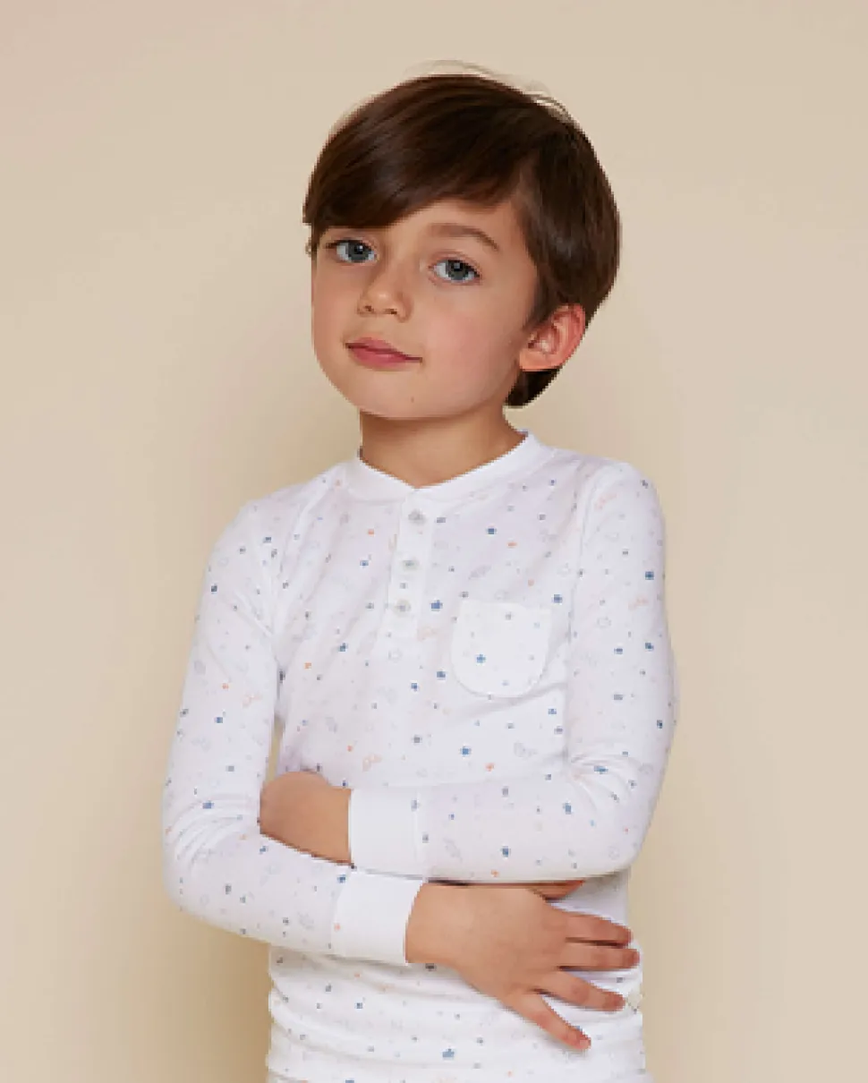 Star & Crown Pajama in Child Blue