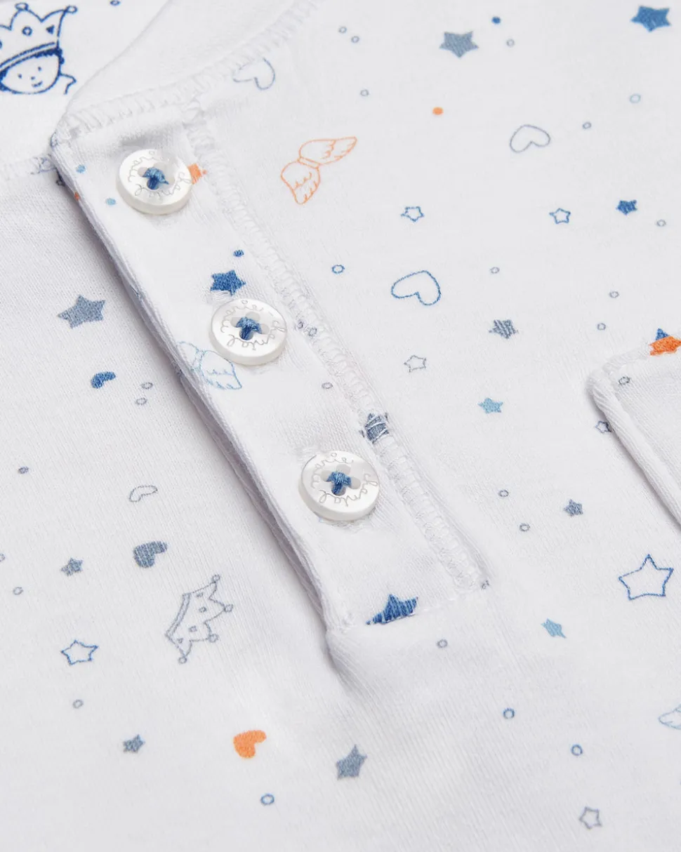 Star & Crown Pajama in Child Blue