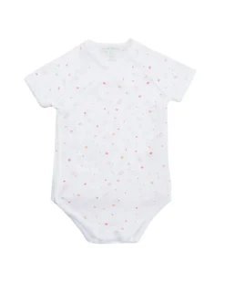 Star & Crown Pima Cotton Wrap Onesie in Pink