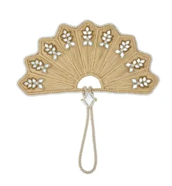 Star Shaped Iraca Jaipur Mirror Fan