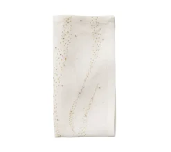 Star Spray Napkin in White & Gold & Silver, Set of 4
