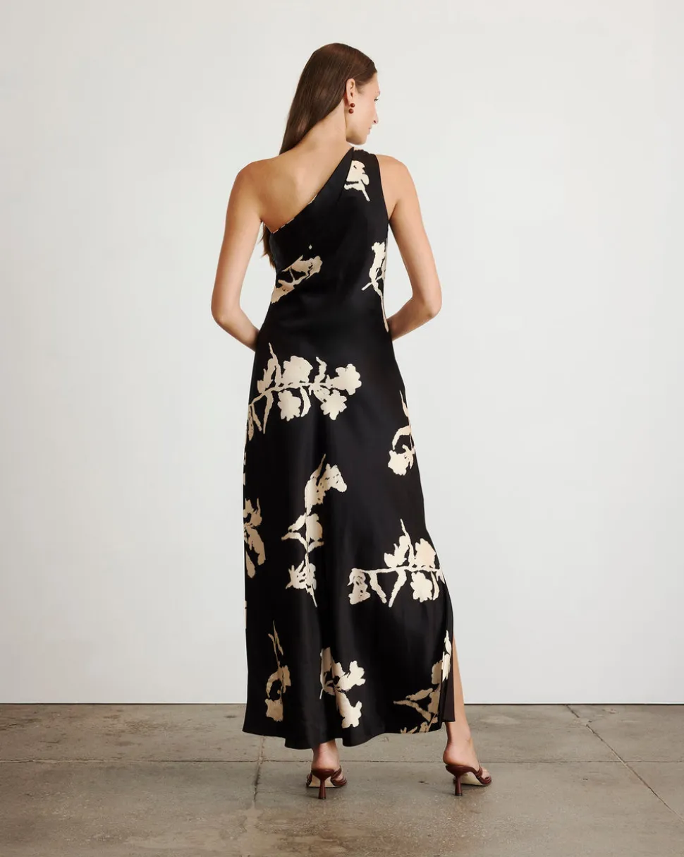 Stassi Dress in Dark Fig & Cream Multi