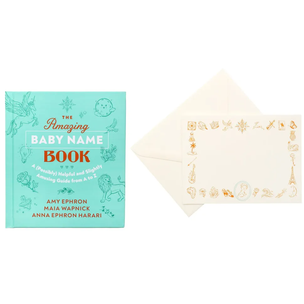 Stationery Card Set with Book in Orange