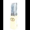 Steak Knives In Marble Block, Set of 6