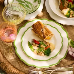 Stella Scalloped Verde Salad Plate