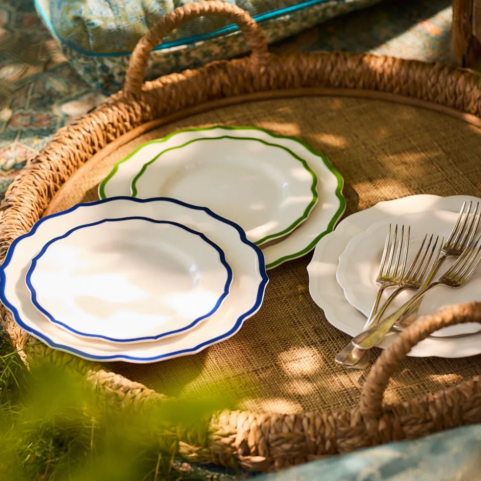 Stella Scalloped Verde Salad Plate