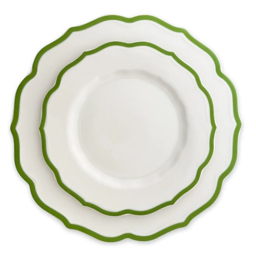Stella Scalloped Verde Salad Plate