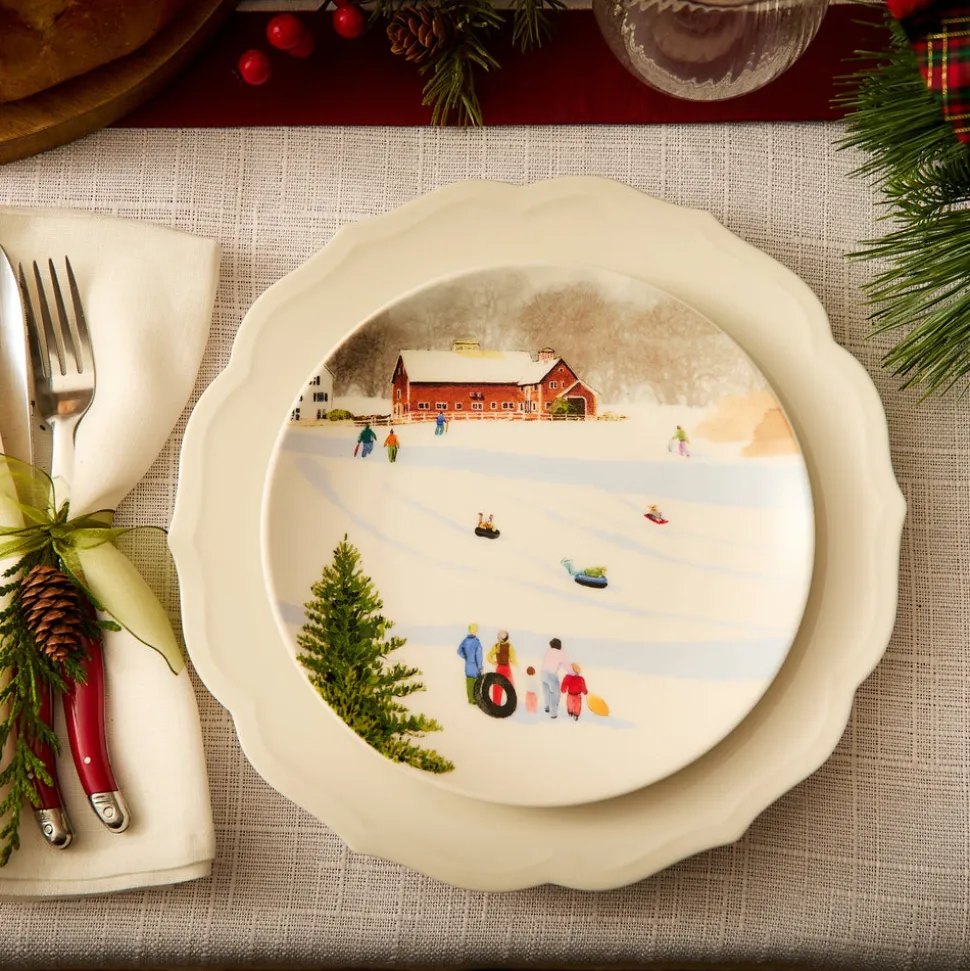 Stella Scalloped White Dinner Plate