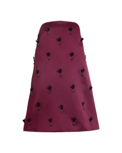 Stephanie Dress in Burgundy Multi