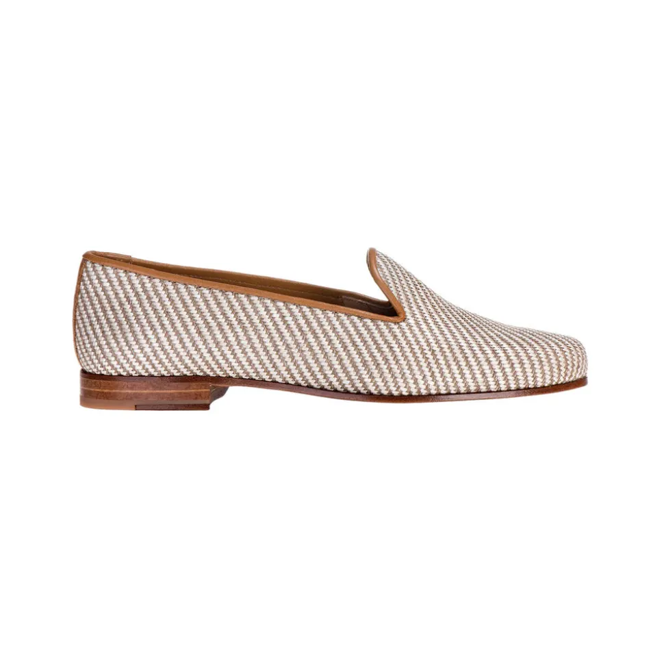 Straw Cream Raffia Slipper