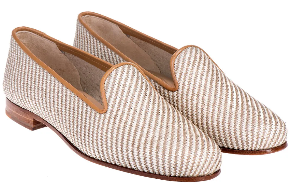 Straw Cream Raffia Slipper
