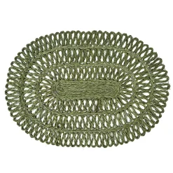 Straw Loop Oval Placemat in Seagrass