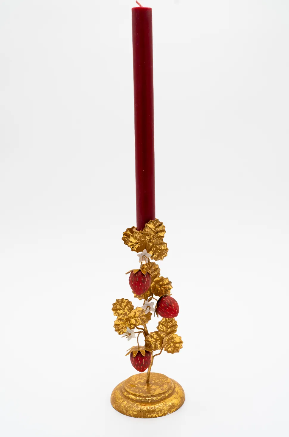 Strawberry Candleholders in Gold