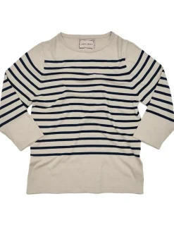 Striped Boatneck in Canvas