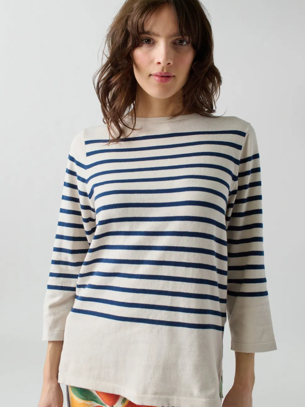Striped Boatneck in Canvas