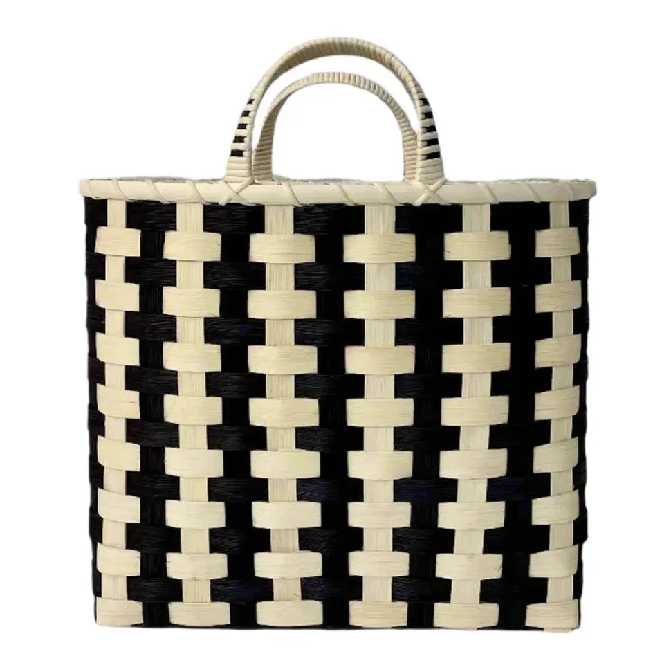 Striped Shopping Basket