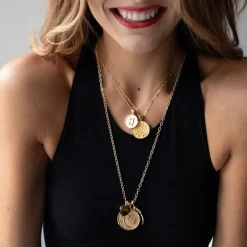 Strong Rising Sun JW Small Pendant Coin Necklace