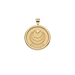 Strong Rising Sun JW Small Pendant Coin Necklace