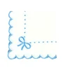Studio Collection - Juliet Bows Napkins in White and Blue, Set of 4