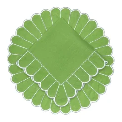 Studio Collection: Pippa Placemat in Green & White, Set of 4