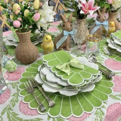 Studio Collection: Pippa Placemat in Green & White, Set of 4