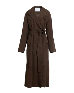 Suede Clayton Coat in Chocolate