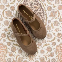 Suede Mary Jane Beige