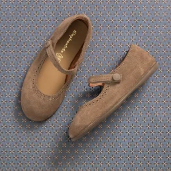 Suede Mary Jane Beige