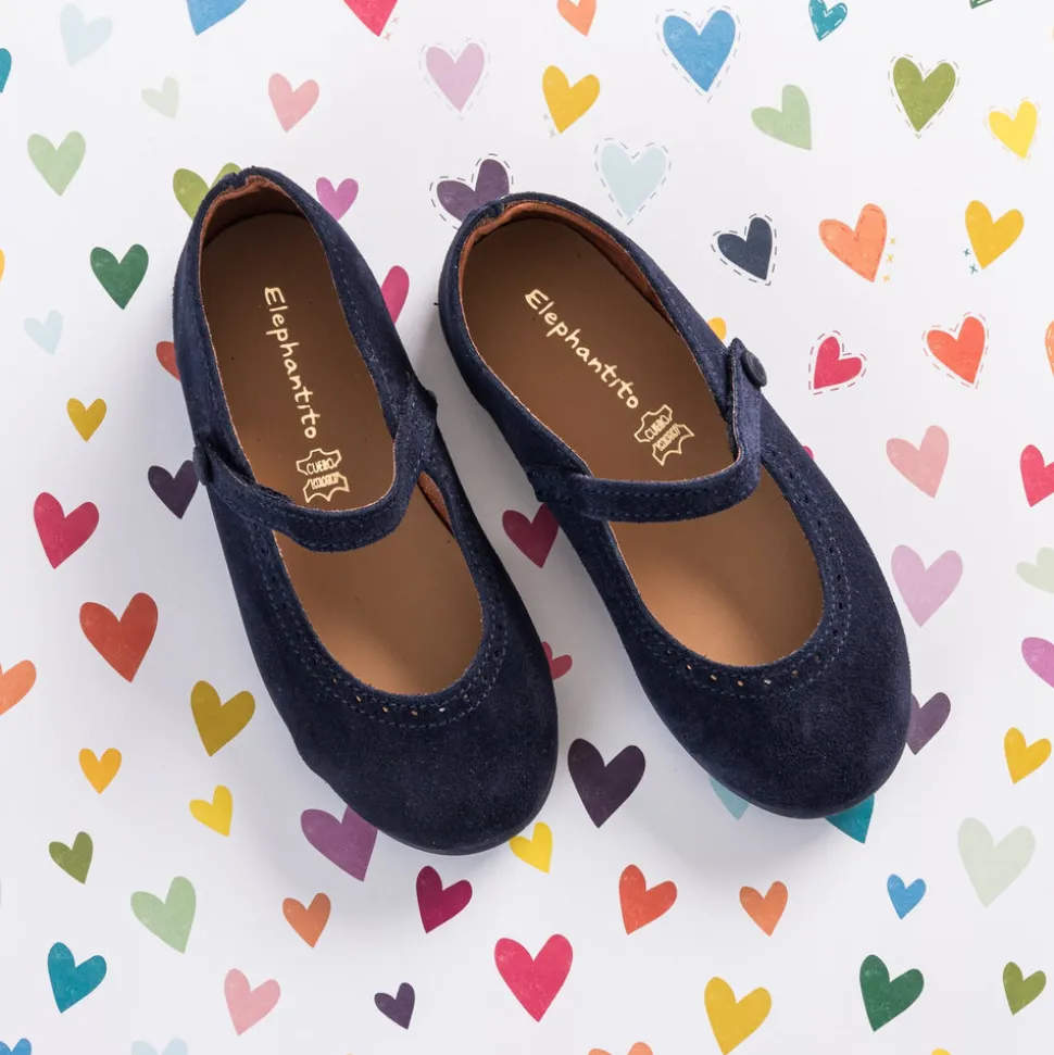 Suede Mary Jane Blue