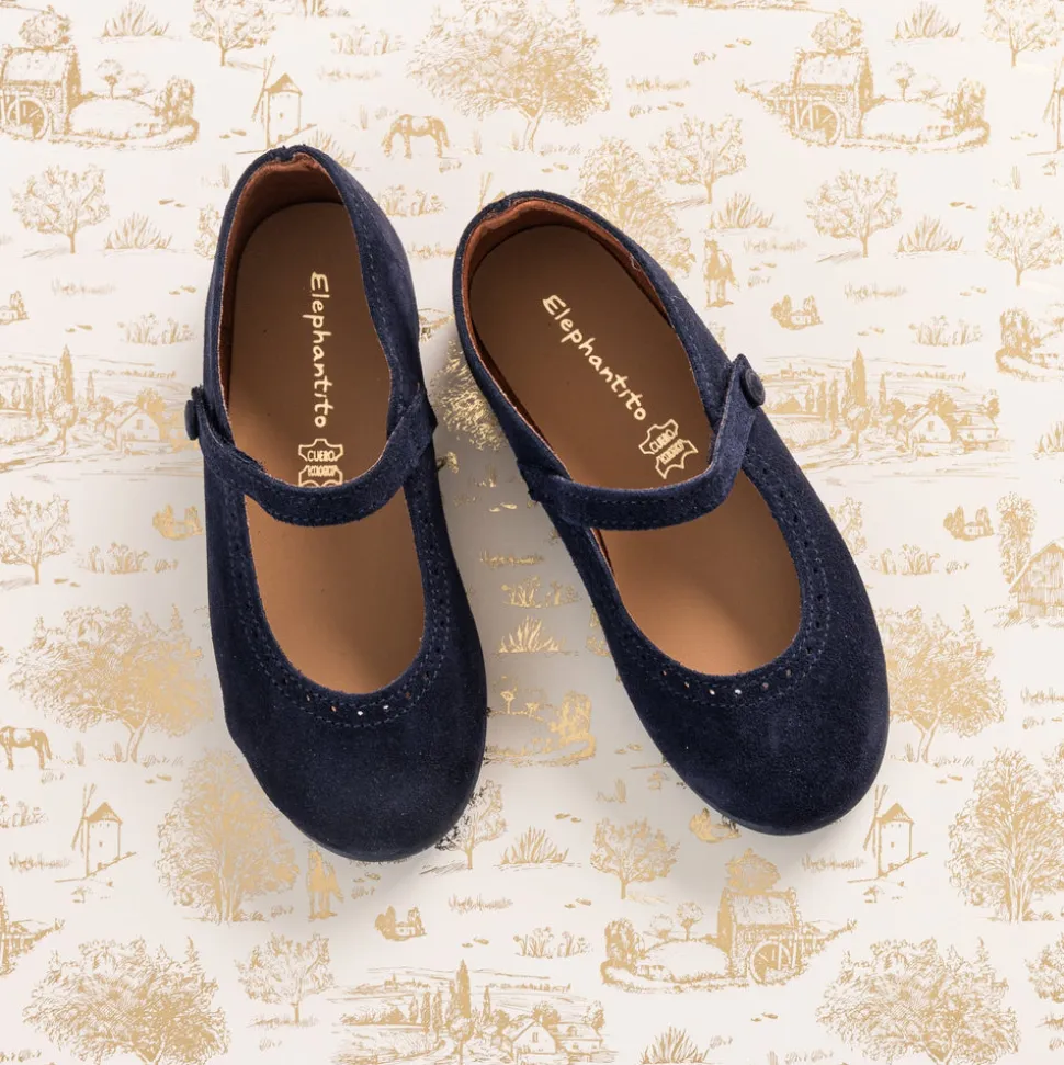 Suede Mary Jane Blue