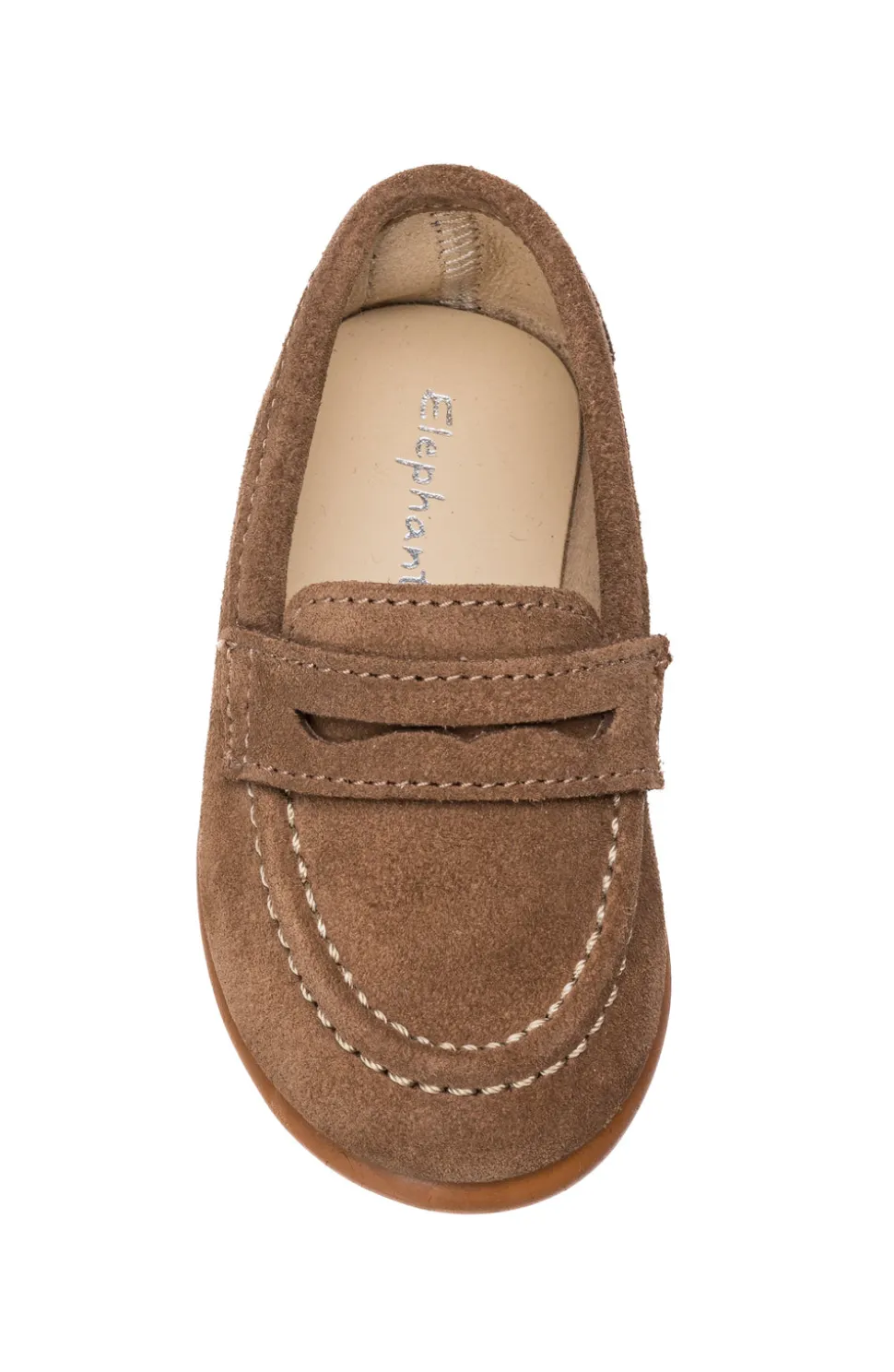 Suede Penny Loafer Toffee Brown