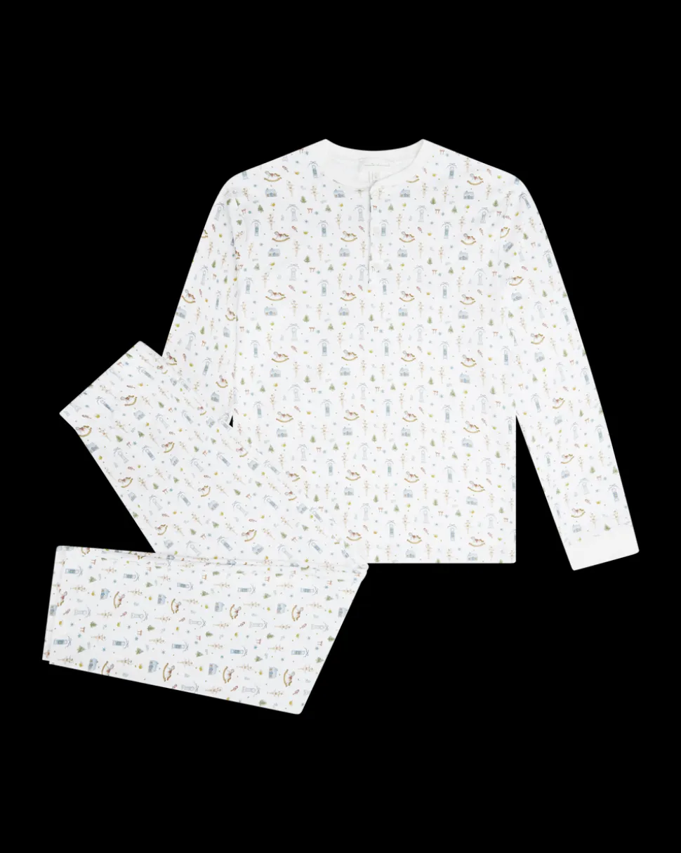 Sugar Plum Fairies Henley Pajama in Pink