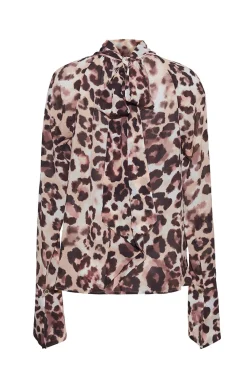 Sundance Top in Abstract Cheetah Ivory