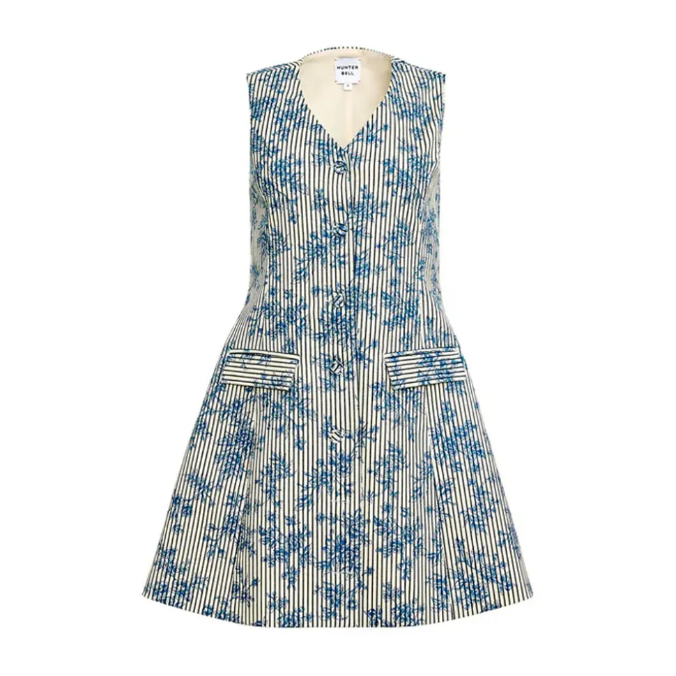 Suni Dress in Cornflower Toile
