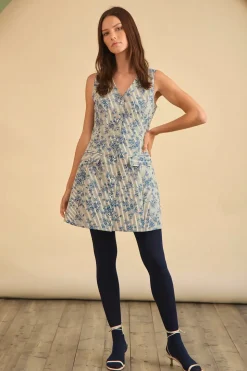 Suni Dress in Cornflower Toile