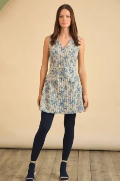 Suni Dress in Cornflower Toile