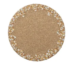 Supernova Placemat in Champagne & Crystal, Set of 2
