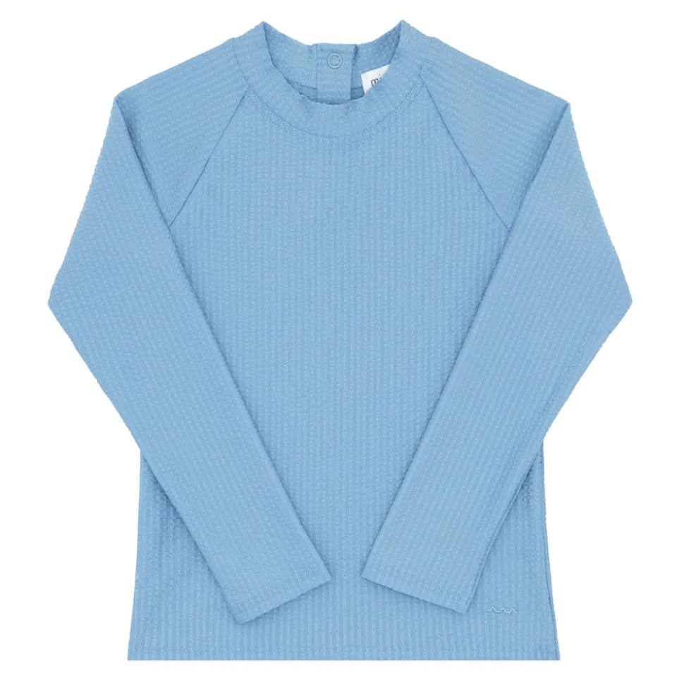 Surfside Blue Seersucker Rashguard