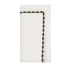 Swag Napkin in White, Green, & Gold, Set of 4